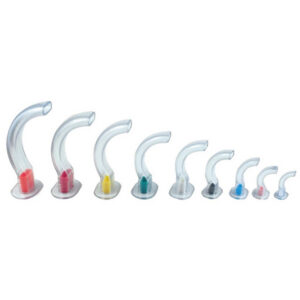 Color Coded Soft Clear PVC Guedel Oral Airway with Built-in Bite Block