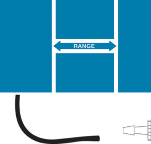 Cuff & Inflation Bag with Male Rectus Connector, Single Tube