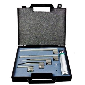 GreenLine® Fiber Optic English Profile Miller Laryngoscope Kit
