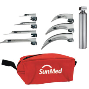 Conventional Disposable Laryngoscope Kit with Reusable Chrome Plated Medium Handle