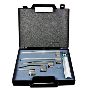 GreenLine® Fiber Optic English Profile Miller Laryngoscope Kit