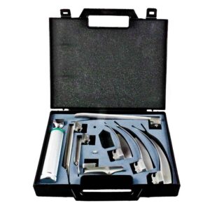 Fiber Optic German Profile Macintosh/Miller Laryngoscope Kit