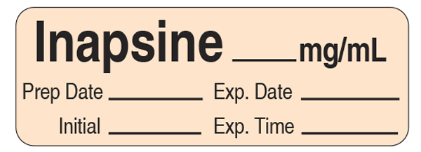Major Sedatives Precut Labels