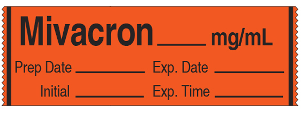 Muscle Relaxants Label Tape