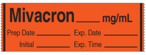 Muscle Relaxants Label Tape