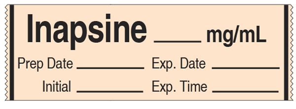 Major Sedatives Label Tape