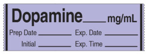 Vasopressors Label Tape