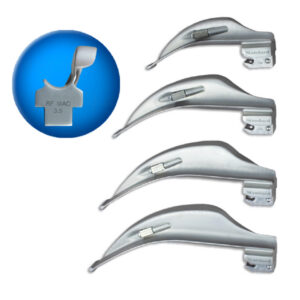 Conventional English Channel E-MAC™ Improved View Macintosh Blade with Tube Guide